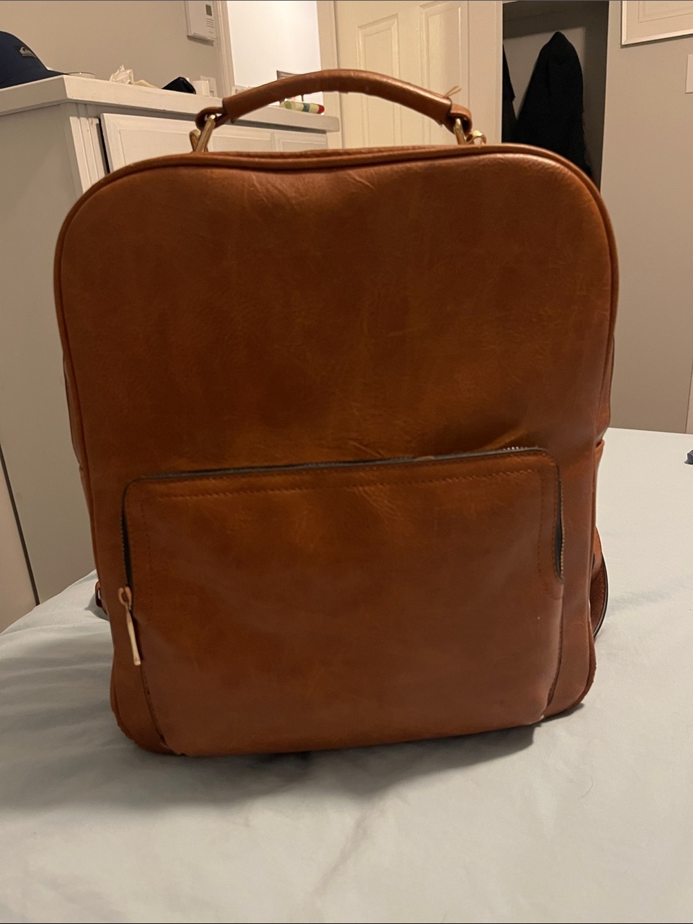 Backpack with small laptop sleeve